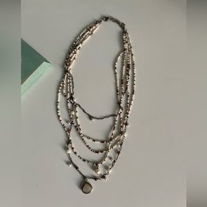 Silpada layered necklace. Silver and natural beads. Great for fall